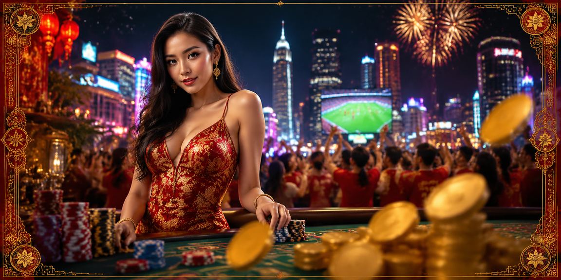 Không gian giải trí casino trực tuyến rực rỡ tại TP.HCM ban đêm