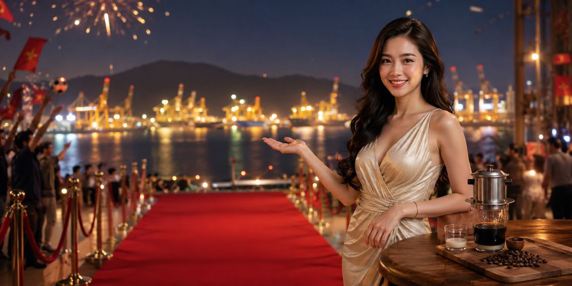 Người dùng tại Vũng Tàu uống cà phê và kiểm tra ưu đãi casino trên điện thoại di động